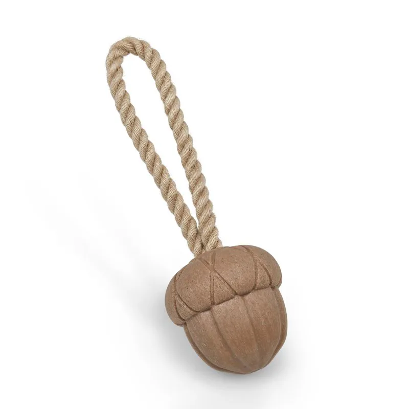 Petface Acorn on a Rope Dog Toy